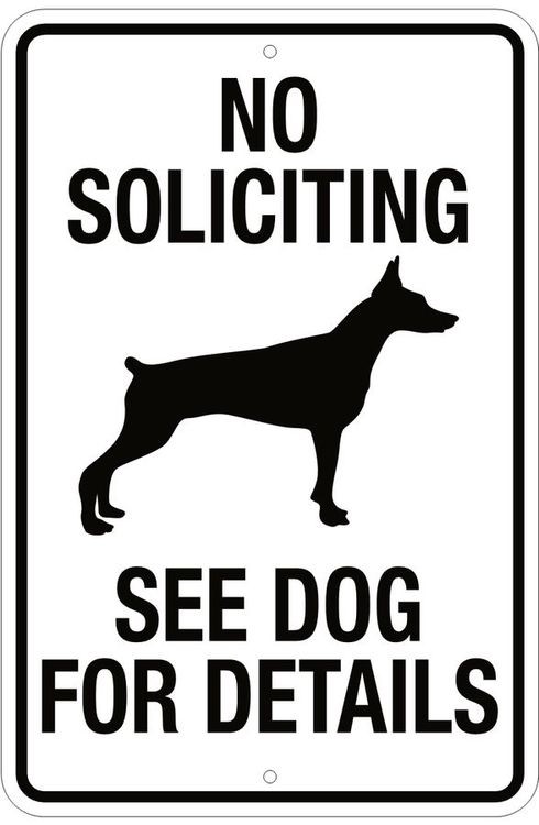 signs 4 fun No Soliciting See Dog Small Parking Sign