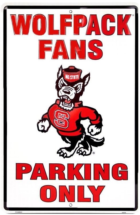 signs 4 fun North Carolina State Wolfpack Large Parking Sign
