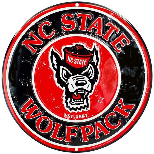 signs 4 fun North Carolina State Wolfpack Round Sign