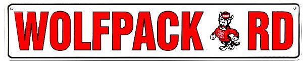 signs 4 fun North Carolina State Wolfpack Street Sign