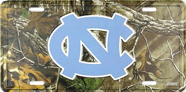 signs 4 fun North Carolina Tar Heels Camo License Plate