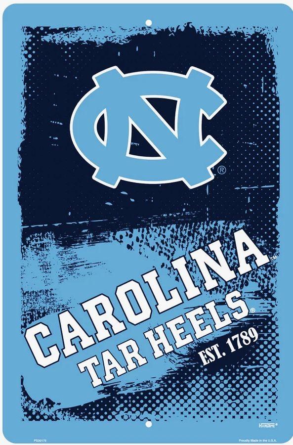 signs 4 fun North Carolina Tar Heels Grunge Large Parking Sign