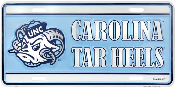 signs 4 fun North Carolina Tar Heels Logo New License Plate