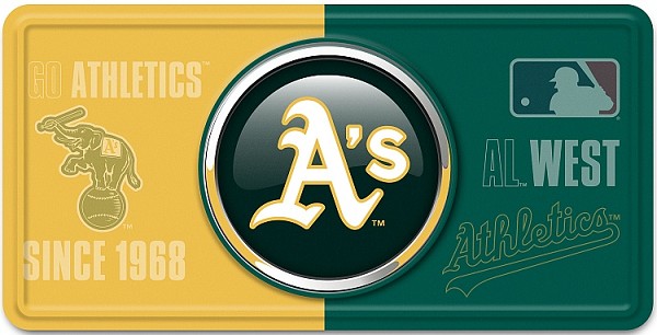 signs 4 fun Oakland Athletic's Bullseye License Plate