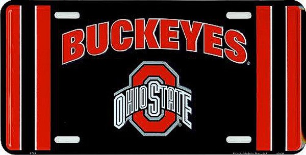 signs 4 fun Ohio State Buckeyes Black License Plate
