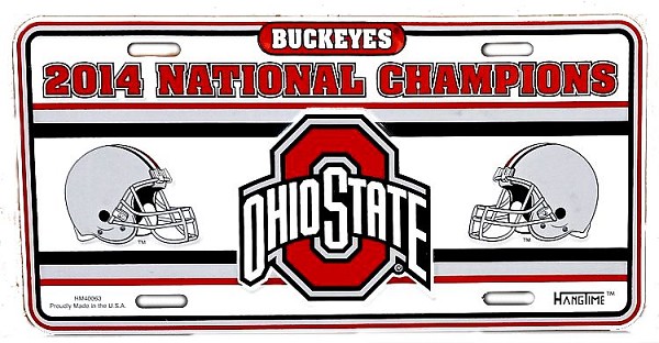 signs 4 fun Ohio State Buckeyes Champs License Plate