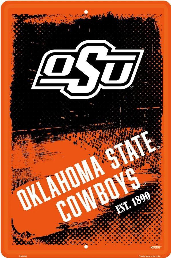 signs 4 fun Oklahoma State Grunge Large Parking Sign