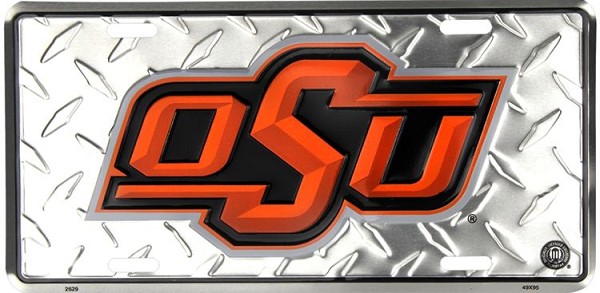 signs 4 fun Oklahoma State Univ Diamond License Plate
