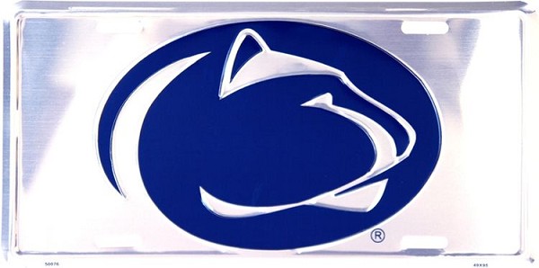 signs 4 fun Penn State Lions Polished License Plate