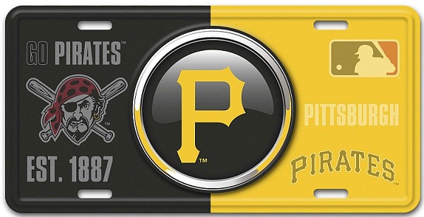 signs 4 fun Pittsburgh Pirates Bullseye License Plate