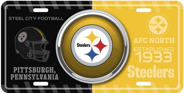 signs 4 fun Pittsburgh Steelers Bullseye License Plate