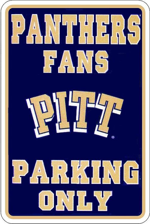 signs 4 fun Pittsburgh Univ. Panther Large Parking Sign