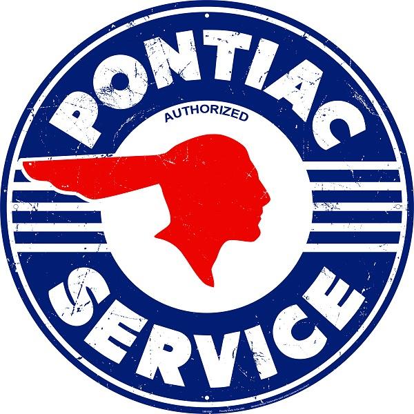 signs 4 fun Pontiac Service 24 inch Large Round Sign