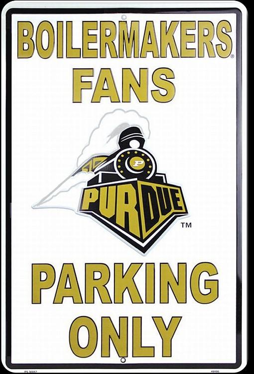 signs 4 fun Purdue Boilermakers Vint Large Parking Sign