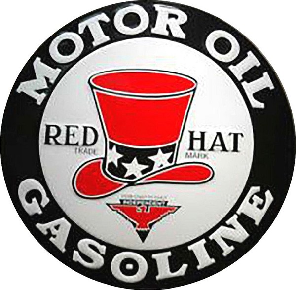 signs 4 fun Red Hat Motor Oil 24 inch Large Round Sign