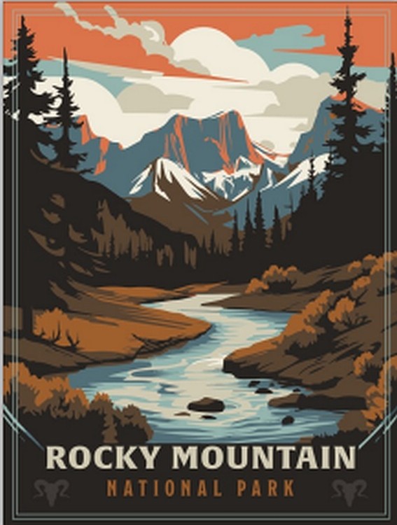 signs 4 fun Rocky Mountain National Park Artistic Metal Sign