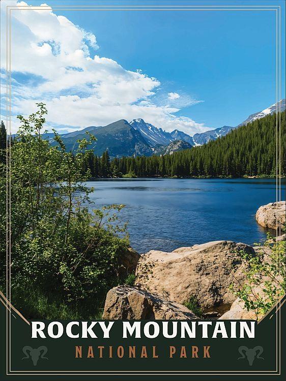 signs 4 fun Rocky Mountain National Park Lake summer Magnet