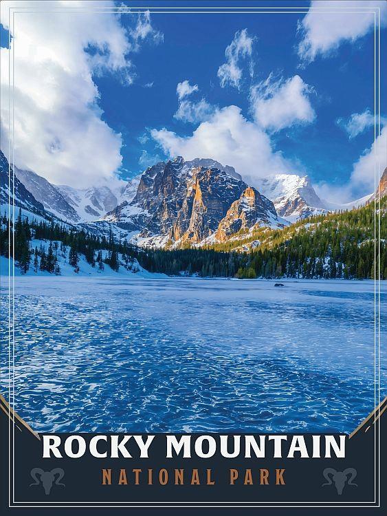 signs 4 fun Rocky Mountain National Park Lake winter 1 Magnet