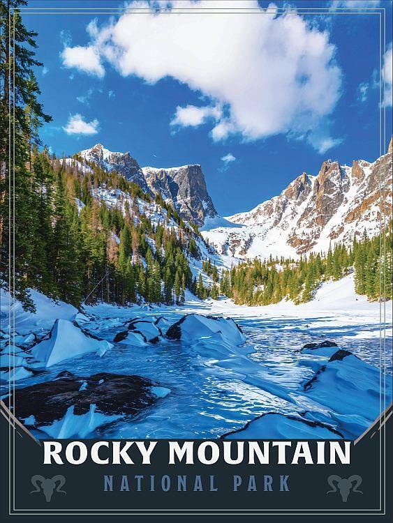 signs 4 fun Rocky Mountain National Park Lake winter 2 Small Sign