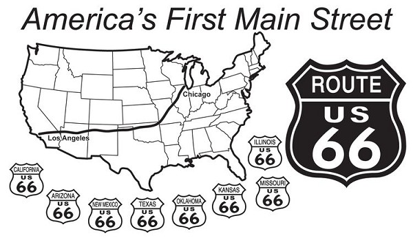 signs 4 fun Route 66 America's First Main St Sticker
