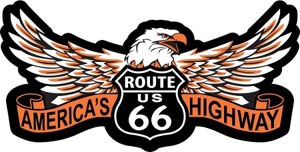 signs 4 fun Route 66 America's Highway Eagle Large Sticker