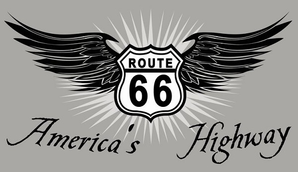 signs 4 fun Route 66 America's Highway w/ Wings Sticker