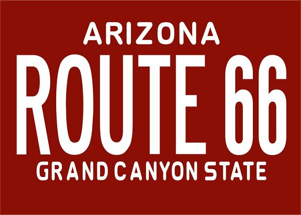 signs 4 fun Route 66 Arizona 80s-96 Red Plate Magnet