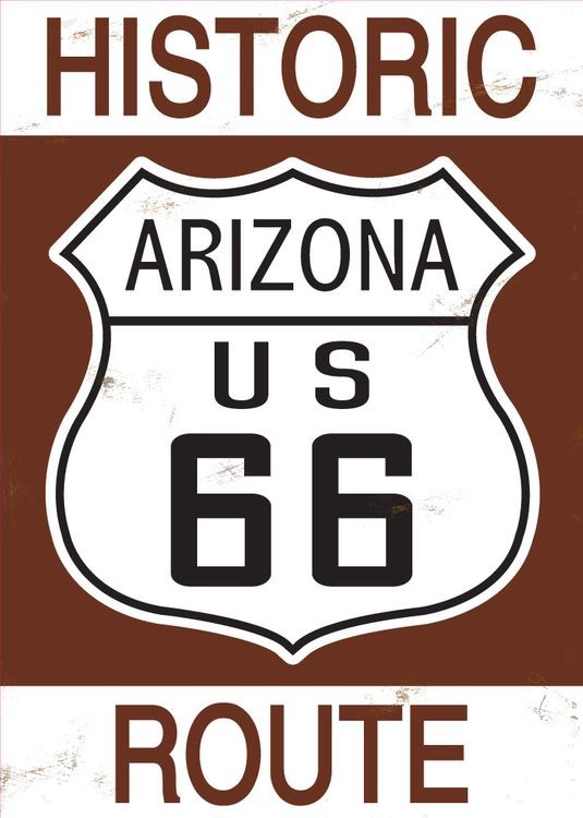 signs 4 fun Route 66 Az Historic Sign Small Sticker