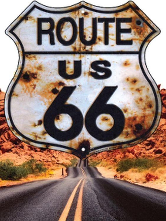 signs 4 fun Route 66 Bullet Hole Shield Small Sticker