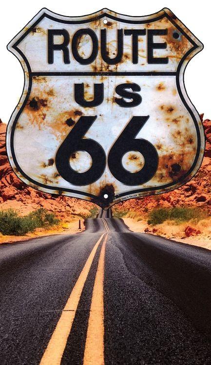 signs 4 fun Route 66 Bullet Shield on Highway Sticker