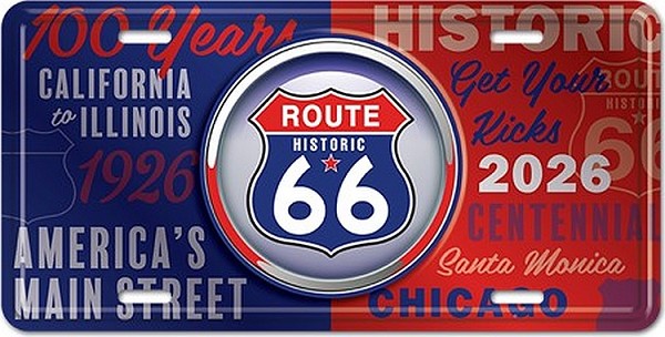 signs 4 fun Route 66 Centennial Bullseye License Plate