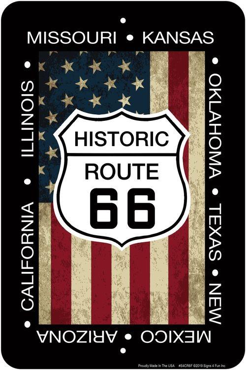 signs 4 fun Route 66 Flag and Shield Sm. Parking Sign