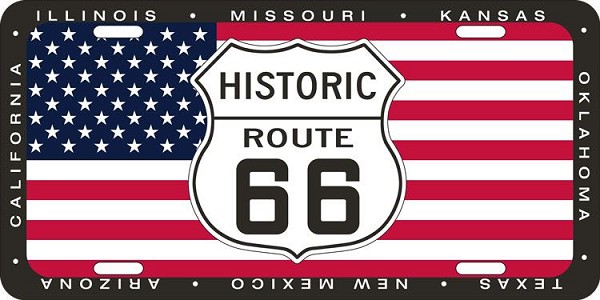 signs 4 fun Route 66 Flag State Border License Plate