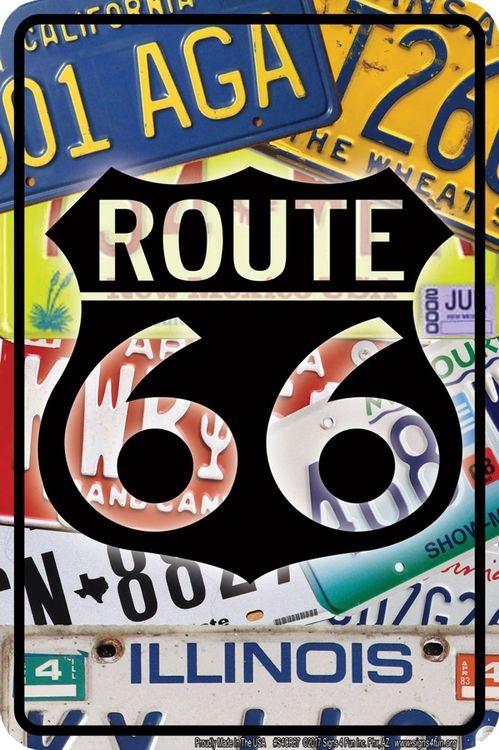 signs 4 fun Route 66 Plates & Shields Sm. Parking Sign