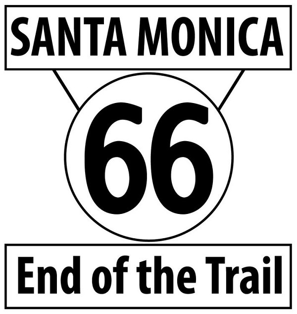 signs 4 fun Route 66 Santa Monica End of Trail Sticker