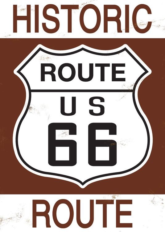 signs 4 fun Route 66 US Historic Sign Small Sticker