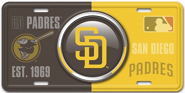 signs 4 fun San Diego Padres Bullseye License Plate