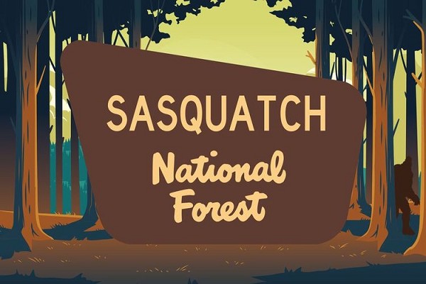 signs 4 fun Sasquatch National Forest Large Sticker