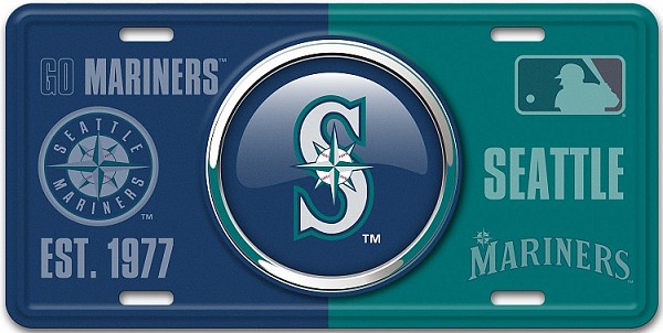 signs 4 fun Seattle Mariners Bullseye License Plate