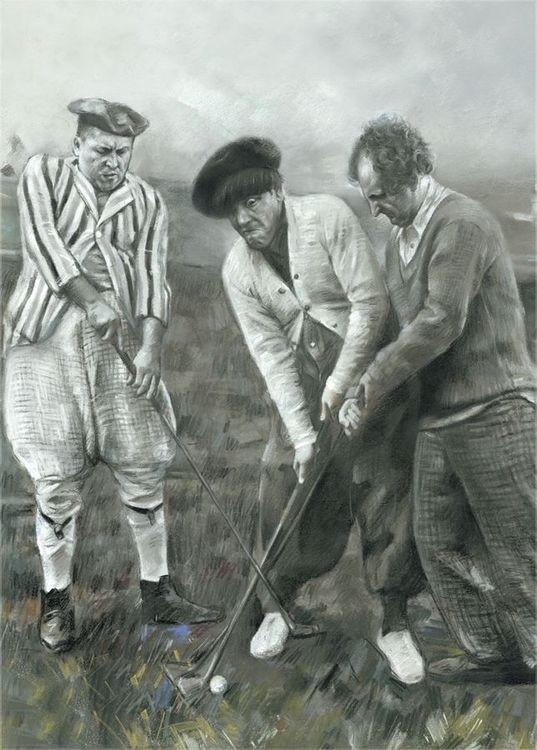 signs 4 fun 3 Stooges Golfing Magnet