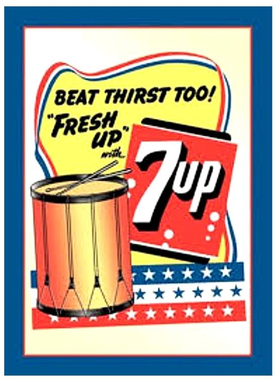 signs 4 fun 7 Up Beat Thirst Metal Sign
