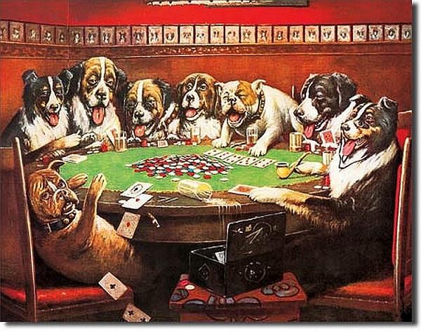 signs 4 fun 8 Dogs Playing Poker Metal Tin Sign