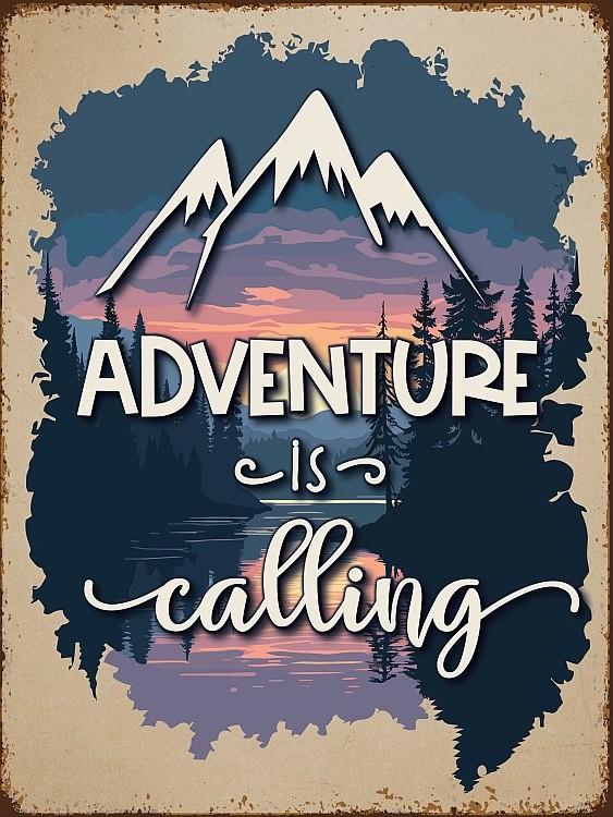 signs 4 fun Adventure purple mountains Small Sign