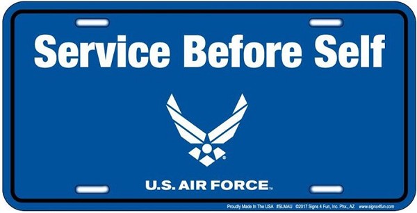 signs 4 fun Air Force Service License Plate