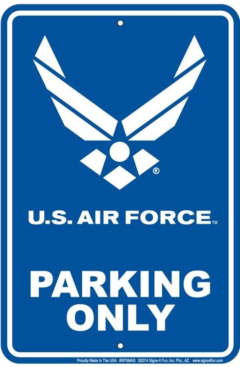 signs 4 fun Air Force Sm. Parking Sign