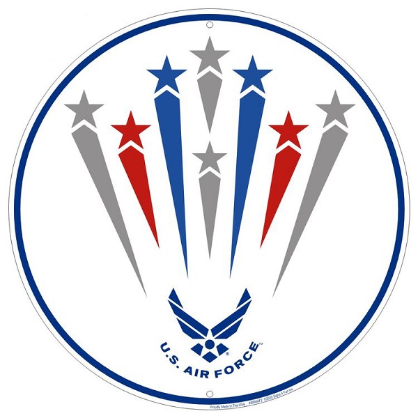 signs 4 fun Air Force Stars 12 inch Round Sign