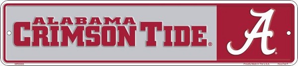 signs 4 fun Alabama Crimson Tide Small Street Sign