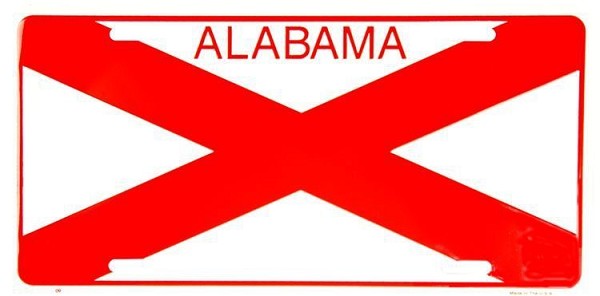 signs 4 fun Alabama Flag License Plate