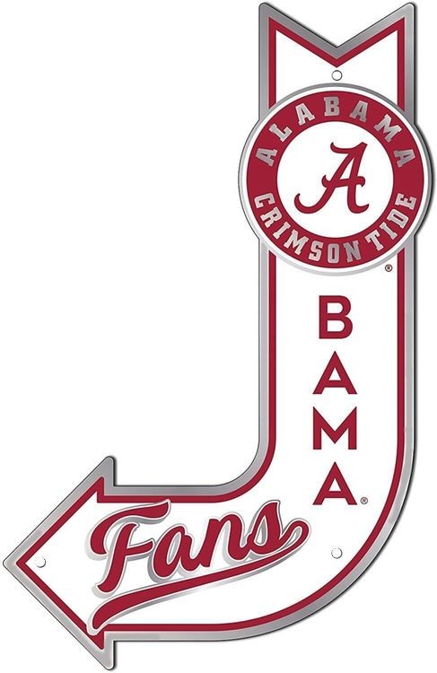 signs 4 fun Alabama Tide Bent Arrow Die Cut Sign