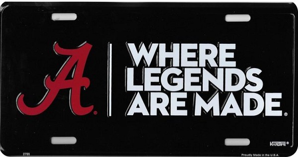 signs 4 fun Alabama Where Legends License Plate